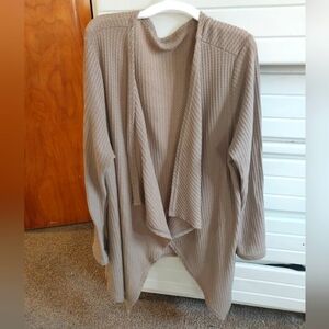 Women's Open Front Cardigan Sweater High Low Curve 2XL